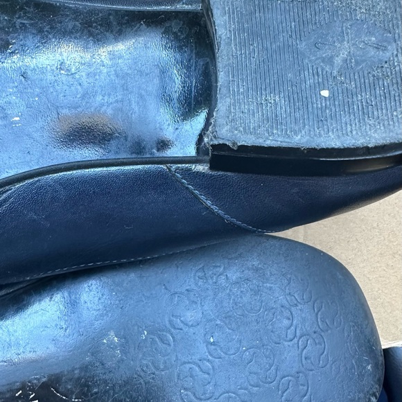 Chanel Navy Blue Leather Loafers - Picture 11 of 15